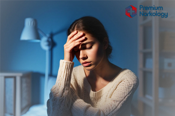 Лечение бутирата Девушка держится за лоб